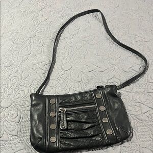 Black Leather Shoulder Bag
